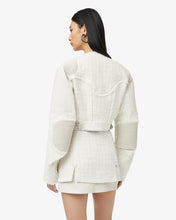 Carica l'immagine nel visualizzatore di Gallery, Tweed Leather Jacket