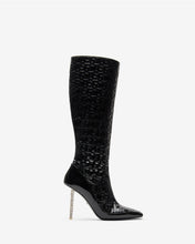 Carica l'immagine nel visualizzatore di Gallery, Patent Monogram Logo Chain Boots