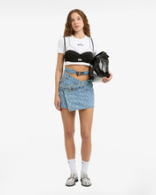 Load image into Gallery viewer, Belted Monogram Denim Skirt