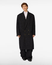 Carica l'immagine nel visualizzatore di Gallery, Double Breasted Tweed Coat  | Unisex Coats & Jackets Black | GCDS®