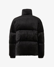 Load image into Gallery viewer, Gcds Logo Band Velvet Puffer Jacket | Unisex Coats & Jackets Black | GCDS®