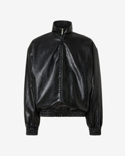 Load image into Gallery viewer, Faux Leather Oversized Jacket | Unisex Coats & Jackets Black | GCDS®