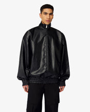 Load image into Gallery viewer, Faux Leather Oversized Jacket | Unisex Coats & Jackets Black | GCDS®