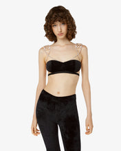 Carica l'immagine nel visualizzatore di Gallery, Gcds Bling Velvet Bra | Women Tops Black | GCDS®