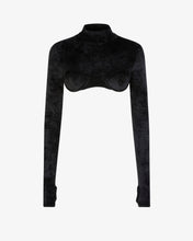 Carica l'immagine nel visualizzatore di Gallery, Velvet Top | Women Tops Black | GCDS®