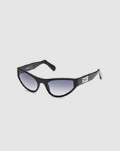 Carica l'immagine nel visualizzatore di Gallery, GD024 CAT-EYE SUNGLASSES: Unisex Sunglasses Black | GCDS