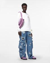 Carica l'immagine nel visualizzatore di Gallery, Surfing Wirdo Printed Long Sleeves T-Shirt : Men T-shirts White | GCDS Spring/Summer 2023