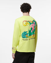 Carica l'immagine nel visualizzatore di Gallery, Surfing Wirdo Printed Long Sleeves T-Shirt : Men T-shirts Lime | GCDS Spring/Summer 2023