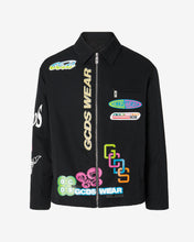 Carica l'immagine nel visualizzatore di Gallery, Gcds Hentai Canvas Coach Jacket : Men Outerwear Black | GCDS Spring/Summer 2023