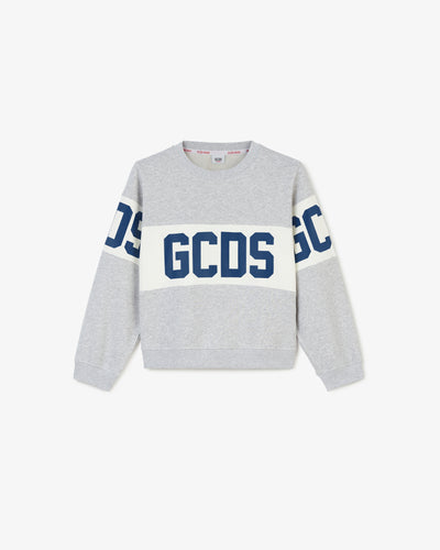 Junior Gcds Logo Band Crewneck | Unisex Hoodie Grey | GCDS®