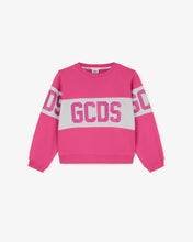 Load image into Gallery viewer, Junior Gcds Logo Band Crewneck | Girl Hoodie  Fuchsia | GCDS®

