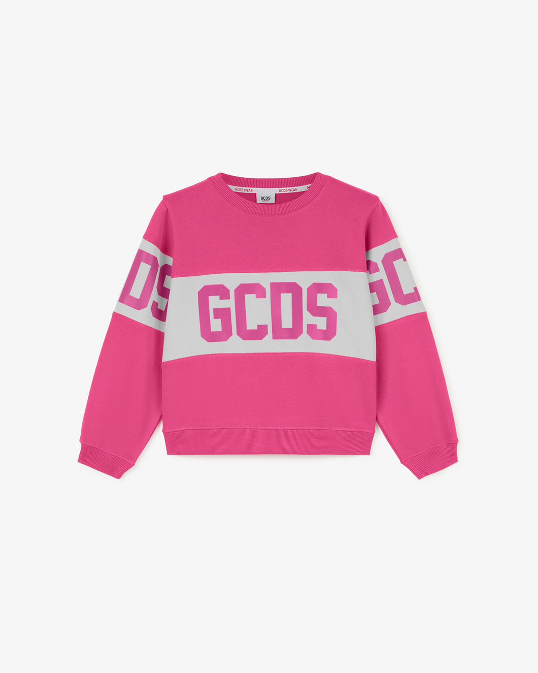 Junior Gcds Logo Band Crewneck | Girl Hoodie  Fuchsia | GCDS®