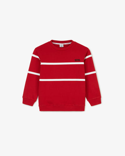 Junior Gcds Low Logo Band Crewneck | Unisex Hoodie Red | GCDS®