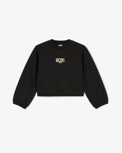 Load image into Gallery viewer, Junior Logo Crewneck | Girl Hoodie Black | GCDS®
