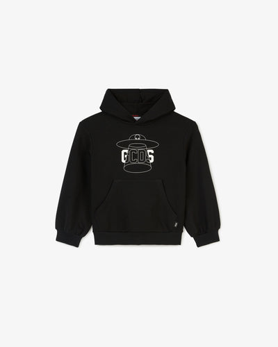 Junior Gcds Wirdo Hoodie | Unisex Hoodie Black | GCDS®