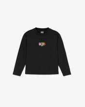 Load image into Gallery viewer, Junior Logo Long Sleeves T-Shirt | Girl T-Shirts Black | GCDS®
