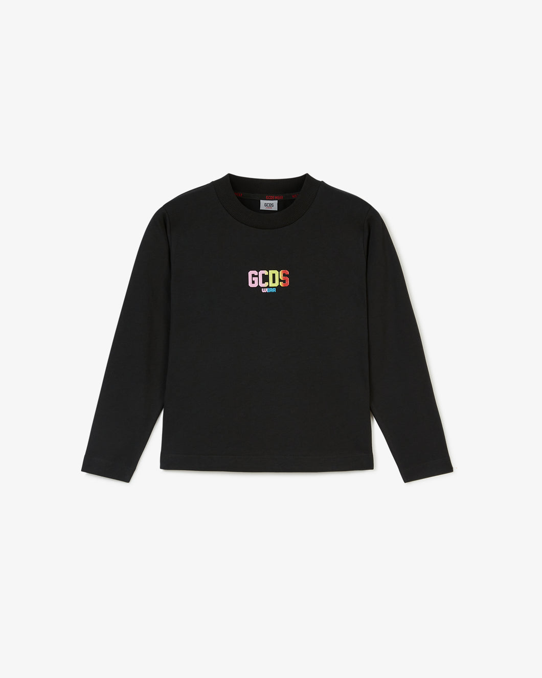 Junior Logo Long Sleeves T-Shirt | Girl T-Shirts Black | GCDS®