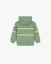 Load image into Gallery viewer, Junior Gcds Low Logo Band Zip-Up Hoodie | Unisex Hoodie Green | GCDS®
