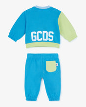 Carica l&#39;immagine nel visualizzatore di Gallery, Baby Gcds Low Band Tracksuit | Unisex Tracksuits Blue/Lime | GCDS®
