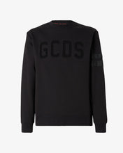 Carica l&#39;immagine nel visualizzatore di Gallery, Gcds Logo Velvet Crewneck | Men Sweatshirts Black | GCDS®
