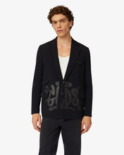 Load image into Gallery viewer, Gcds Graffiti Single Breasted Blazer  | Unisex Coats &amp; Jackets Black | GCDS®
