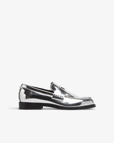 Wirdo Mirror Loafers | Unisex Loafers Silver | GCDS®