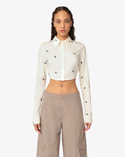 Carica l&#39;immagine nel visualizzatore di Gallery, Gcds Kittho Cotton Cropped Shirt | Women T-shirts Off White | GCDS®
