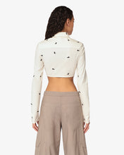 Carica l&#39;immagine nel visualizzatore di Gallery, Gcds Kittho Cotton Cropped Shirt | Women T-shirts Off White | GCDS®
