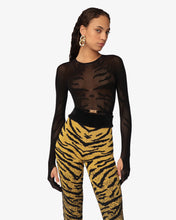 Load image into Gallery viewer, Zebra Bodysuit | Women Bodysuits Black | GCDS®
