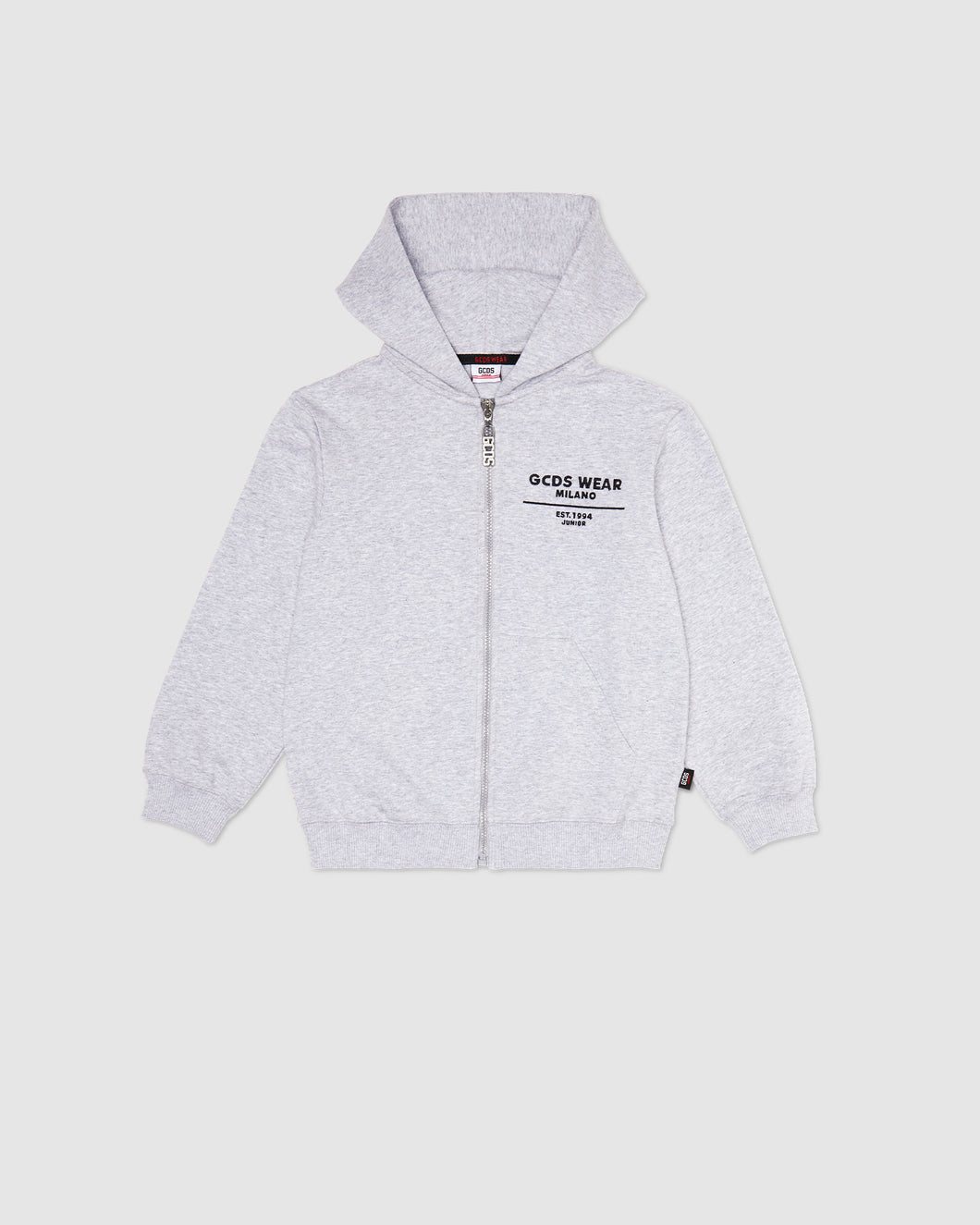 Gcds college zip-up hoodie: Boy Hoodie and tracksuits Grey | GCDS