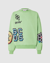 Load image into Gallery viewer, Plush oversized crewneck: Men Hoodies Green | GCDS
