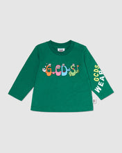 Load image into Gallery viewer, Baby Gcds monster long sleeves t-shirt: Boy T-shirts Green | GCDS

