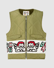 Load image into Gallery viewer, Plush reversible vest: Men Outerwear Military Green | GCDS
