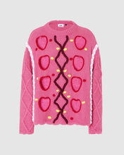 Load image into Gallery viewer, Embroidered puffy sweater: Unisex Knitwear Fuchsia | GCDS
