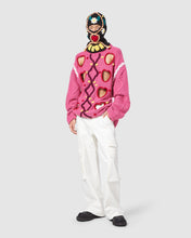 Load image into Gallery viewer, Embroidered puffy sweater: Unisex Knitwear Fuchsia | GCDS

