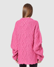 Load image into Gallery viewer, Embroidered puffy sweater: Unisex Knitwear Fuchsia | GCDS
