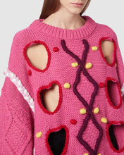 Load image into Gallery viewer, Embroidered puffy sweater: Unisex Knitwear Fuchsia | GCDS
