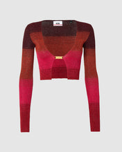 Carica l&#39;immagine nel visualizzatore di Gallery, Lurex degradé mini cardigan: Women Knitwear Multicolor | GCDS
