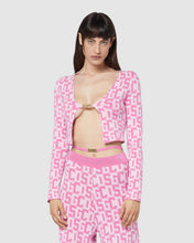 Load image into Gallery viewer, Gcds monogram jacquard mini cardigan: Women Knitwear Pink | GCDS
