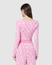 Load image into Gallery viewer, Gcds monogram jacquard mini cardigan: Women Knitwear Pink | GCDS
