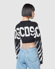 Load image into Gallery viewer, Zebra cropped sweater: Women Knitwear Black | GCDS
