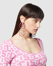 Load image into Gallery viewer, Bling bloody logo earrings: Women Jewelry Red | GCDS

