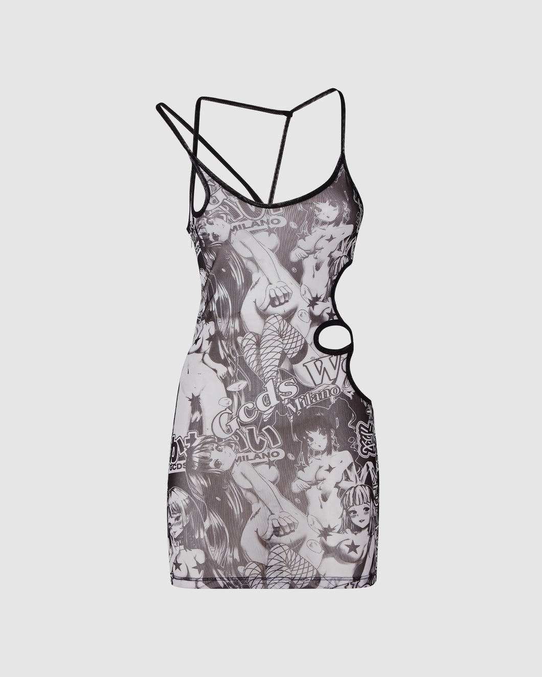 Sita Hentai tulle mini dress: Women Dresses Multicolor | GCDS