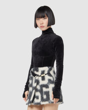Load image into Gallery viewer, Stretch velvet bodysuit: Women Bodysuits Black | GCDS
