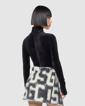 Load image into Gallery viewer, Stretch velvet bodysuit: Women Bodysuits Black | GCDS
