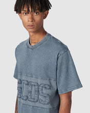 Load image into Gallery viewer, Overdyed GCDS logo band t-shirt: Men T-Shirts Black | GCDS
