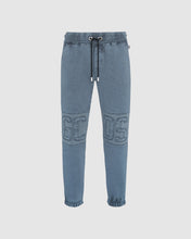 Load image into Gallery viewer, Overdyed GCDS logo band sweatpants: Men Trousers Black | GCDS
