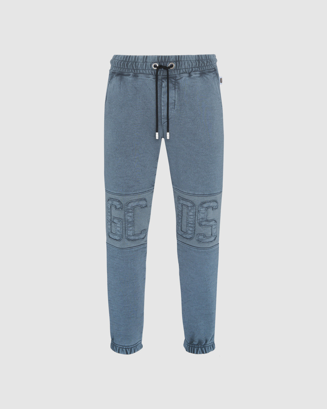 Overdyed GCDS logo band sweatpants: Men Trousers Black | GCDS