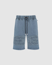 Load image into Gallery viewer, Overdyed GCDS logo band shorts: Men Trousers Black | GCDS
