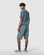 Load image into Gallery viewer, Overdyed GCDS logo band shorts: Men Trousers Black | GCDS
